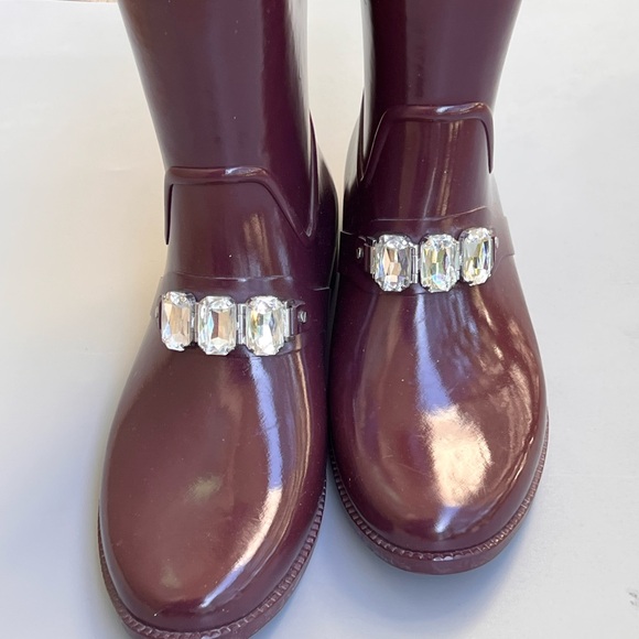 MICHAEL Michael Kors Leslie Plum Rhinestone Rain Boots - Picture 6 of 11
